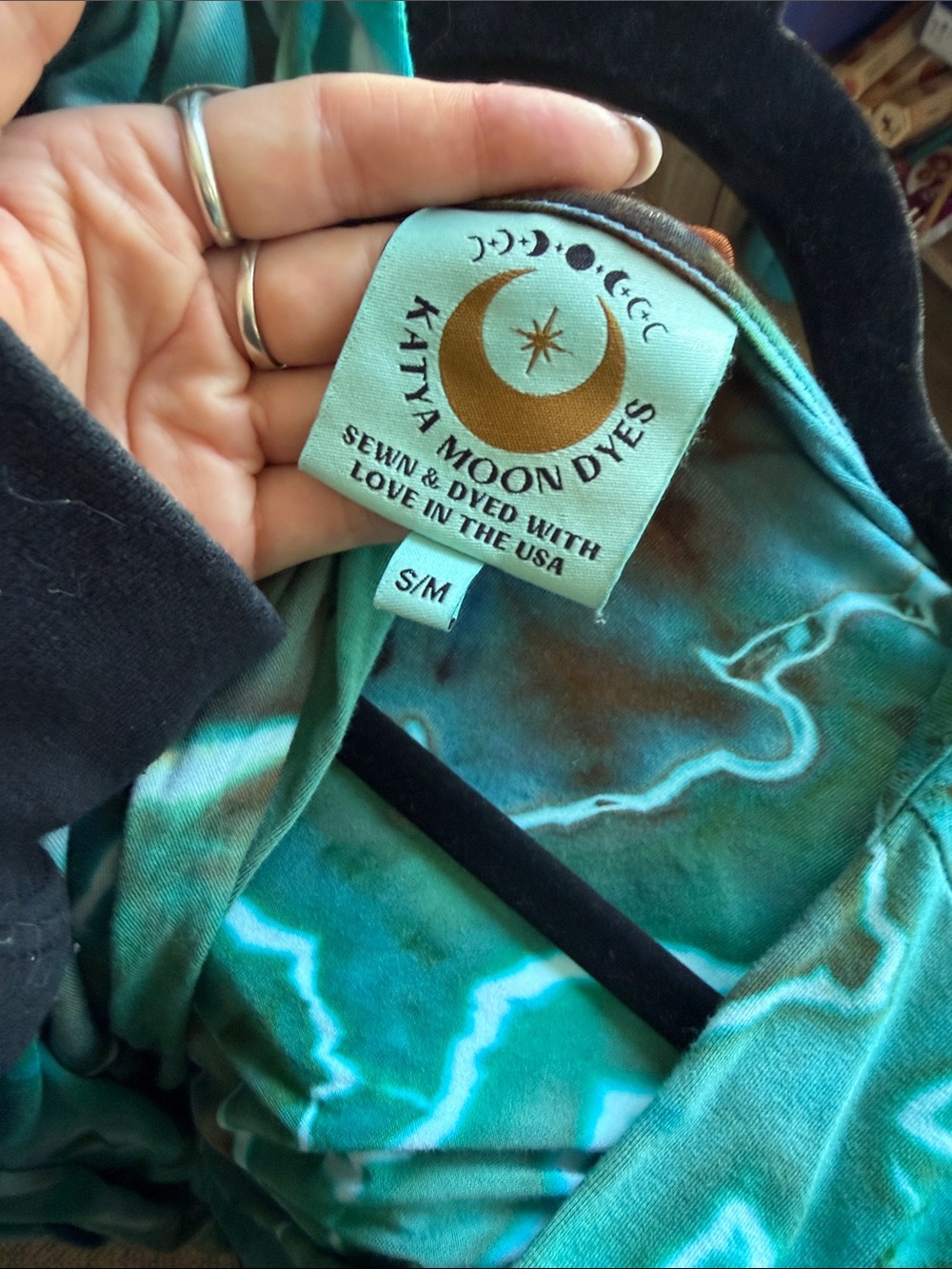 Katya Moon Dyes Green Geode Tie Dye Wrap Dress - Picture 5 of 5